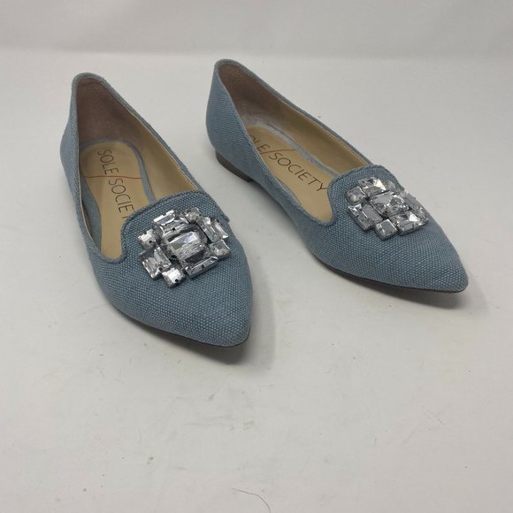 Sole Society Shoes - Sole Society Libry Jeweled Point Toe Flats